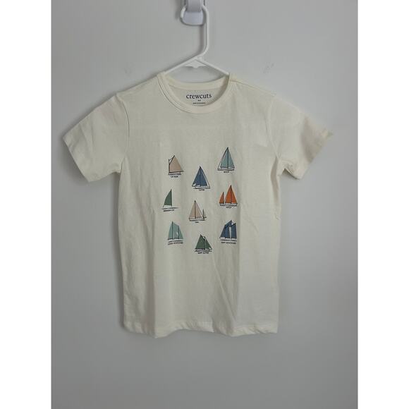 J. Crew Crewcuts Boys' sailboats graphic tee NWT Size: Small 6/7 - Picture 2 of 6